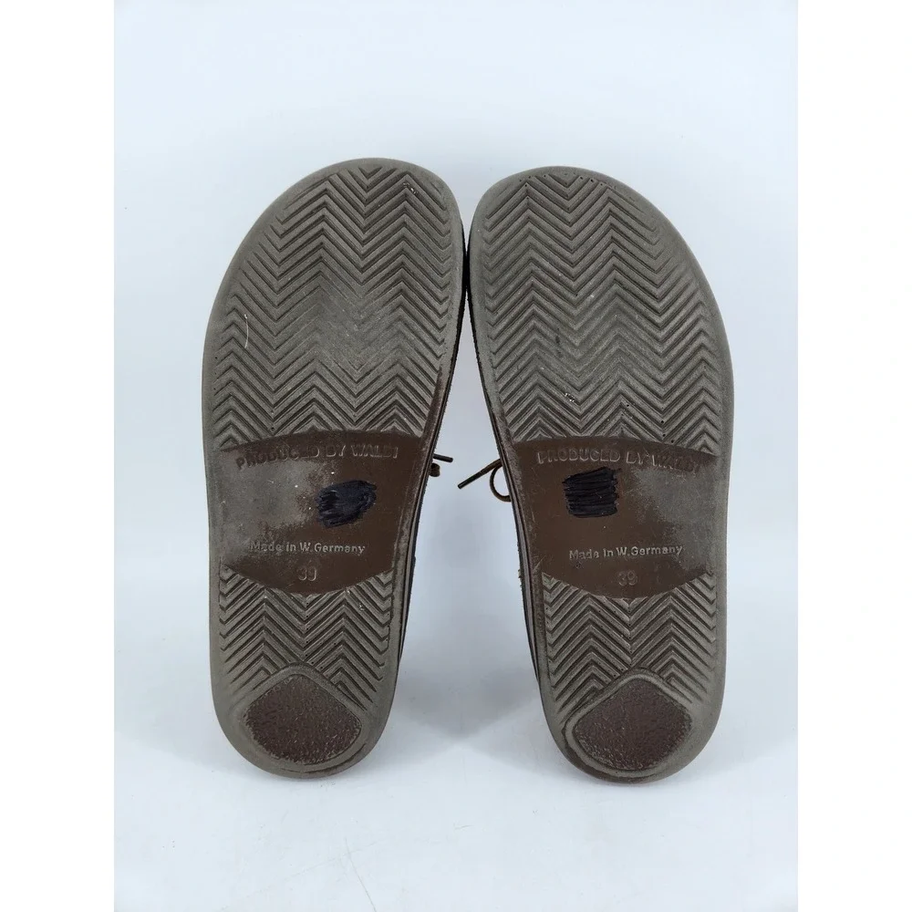 Finn Comfort Baden Perforated Leather Lace Up Shoes Womens 39 US 8.5 Tan Germany